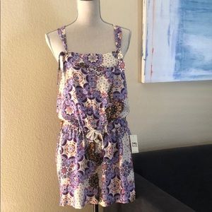 Lei Colby White Mosaic Romper Junior Large